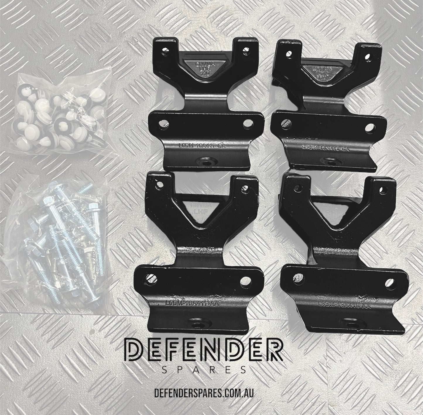 Defender 110 or 130 Fixed Side Steps - Black