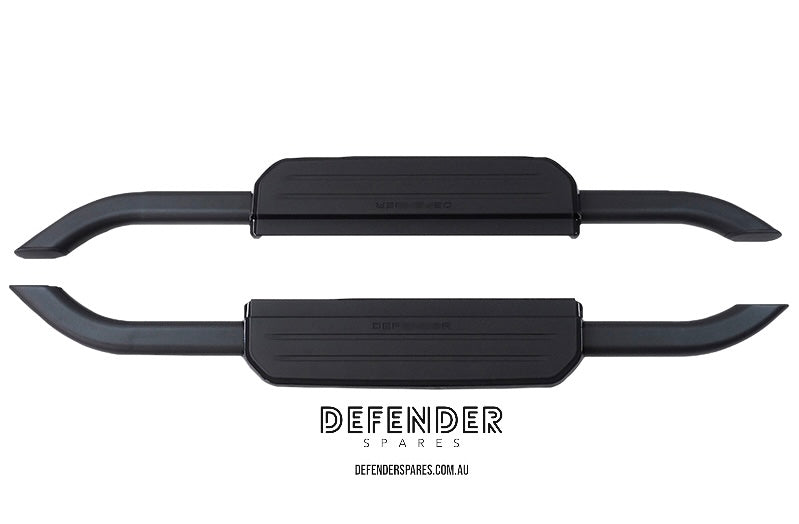 Defender 90 Fixed Side Steps - Black