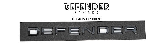 Defended Lettering Defender Tailgate Boot Lettering badge - Gloss Black – Defender Spares