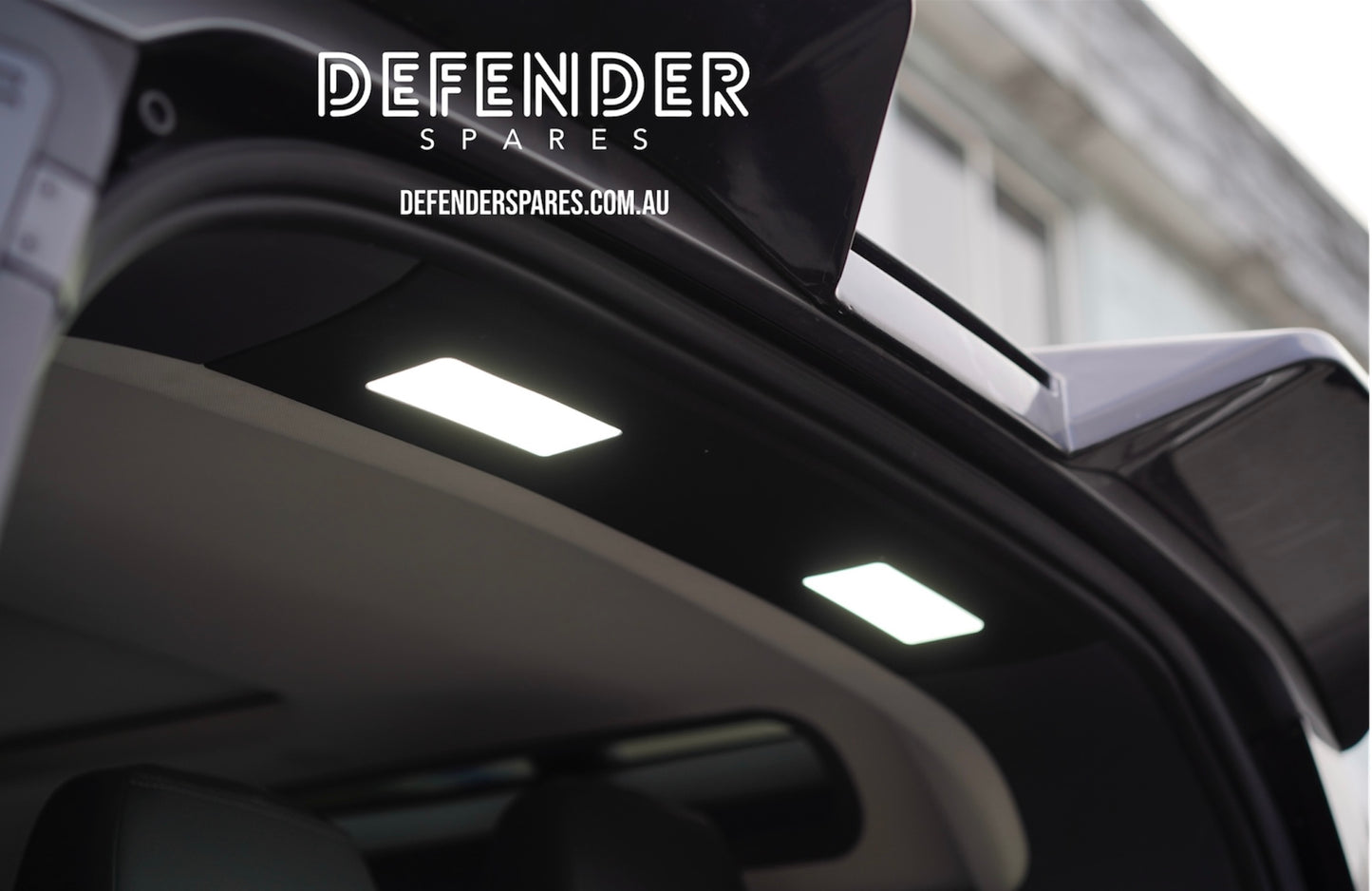 Defender Loadspace Boot Ceiling LED Light - Ebony trim colour