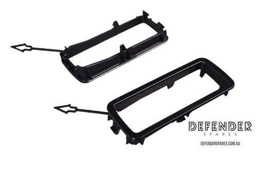 Defender Tow Hook Loop Finisher Inserts cover (Pair) - Gloss Black